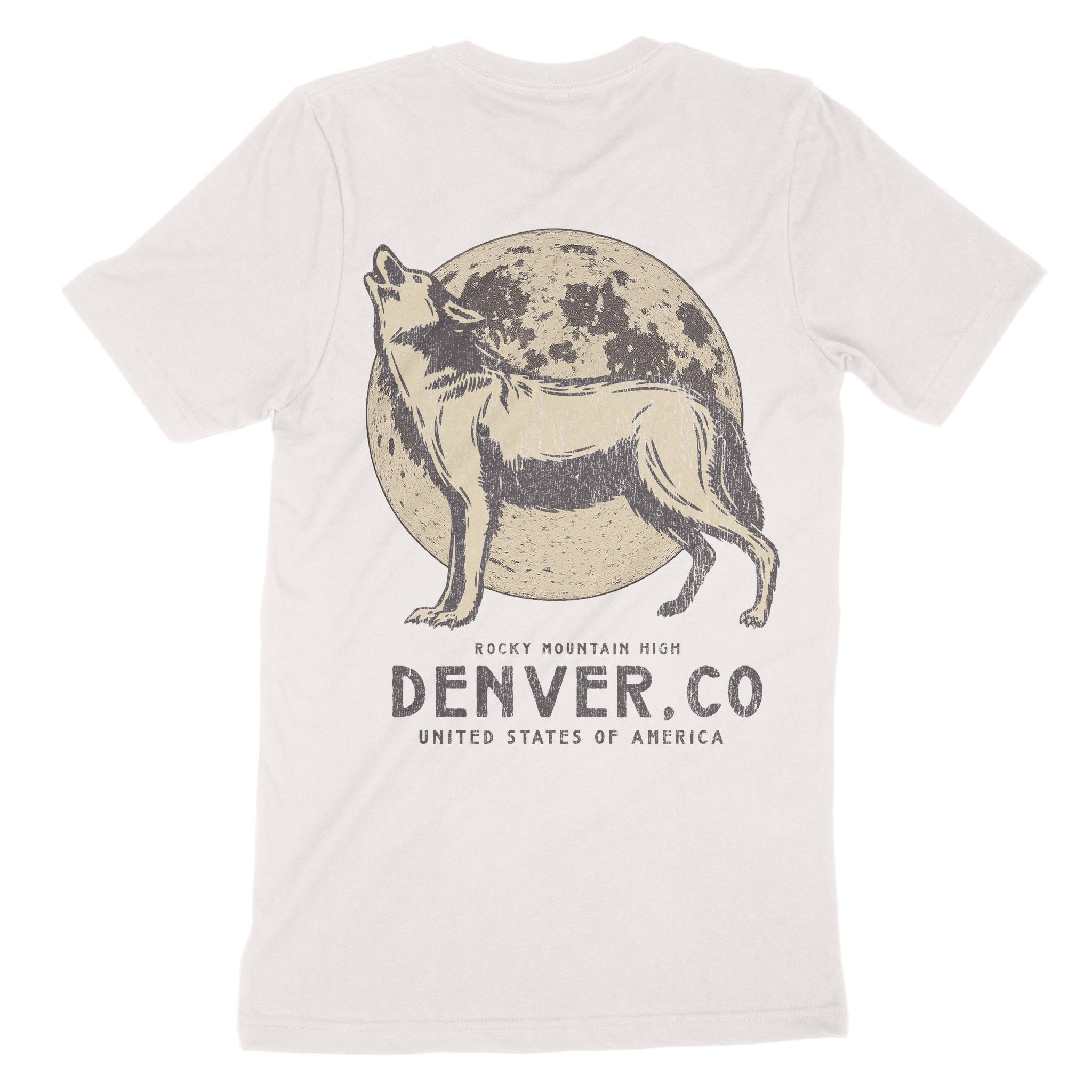 Denver Howling Wolf T-Shirt in Vintage - back view
