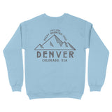 Denver Crewneck in Light Blue - back view