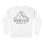 Denver Crewneck in White - back view