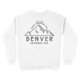 Denver Crewneck in White - back view