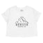 Denver Cropped Tee in White - front view