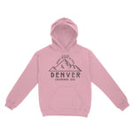 Denver Mountain Man Hoodie Light Pink front