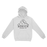 Denver Mountain Man Hoodie White front