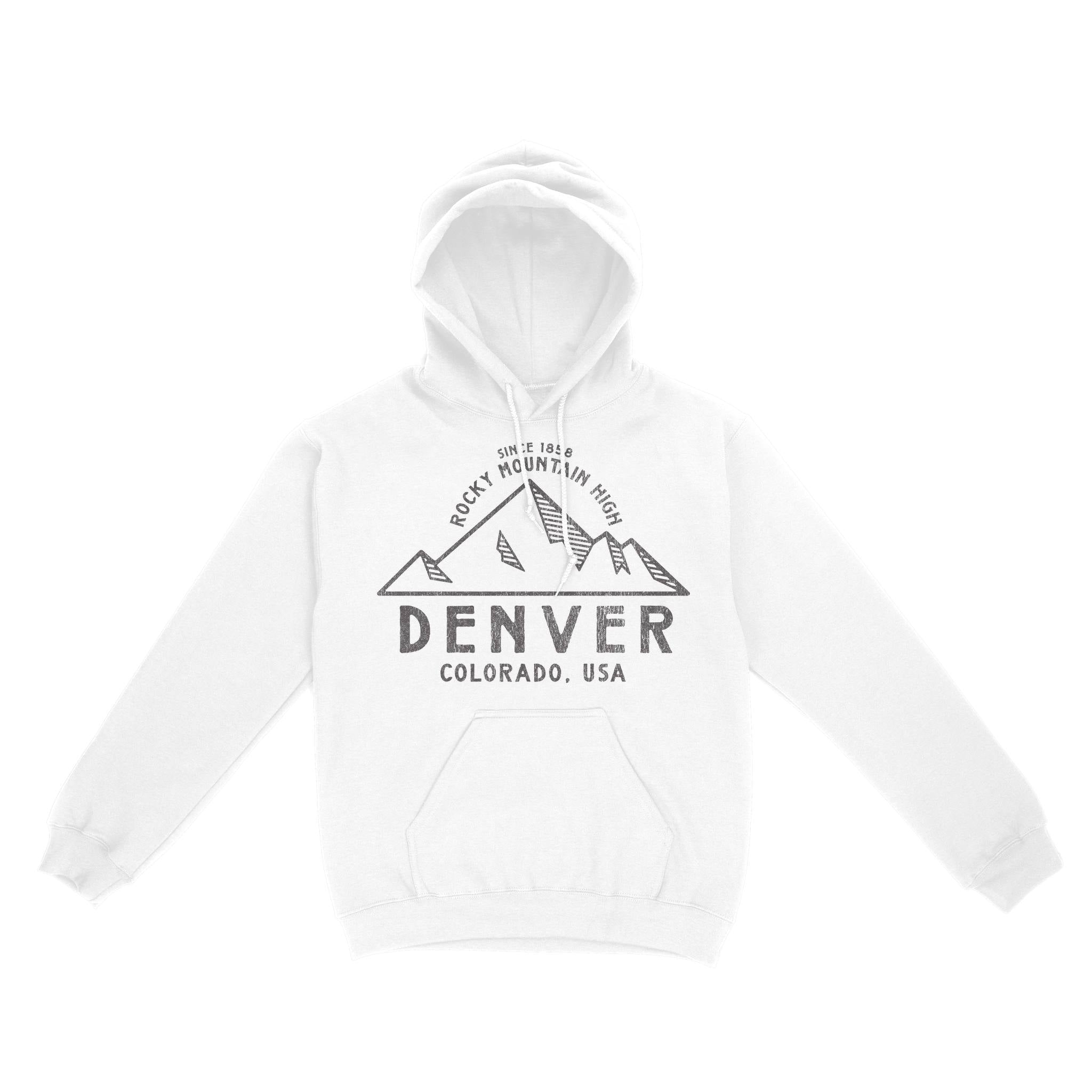 Denver Hoodie in White - front view