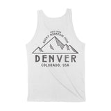 Denver Mountain Man Tank Top White back