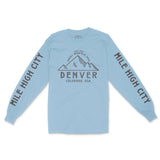 Denver Longsleeve in Light Blue - front-sleeves view