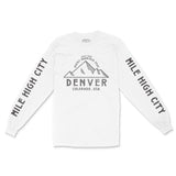 Denver Longsleeve in White - front-sleeves view