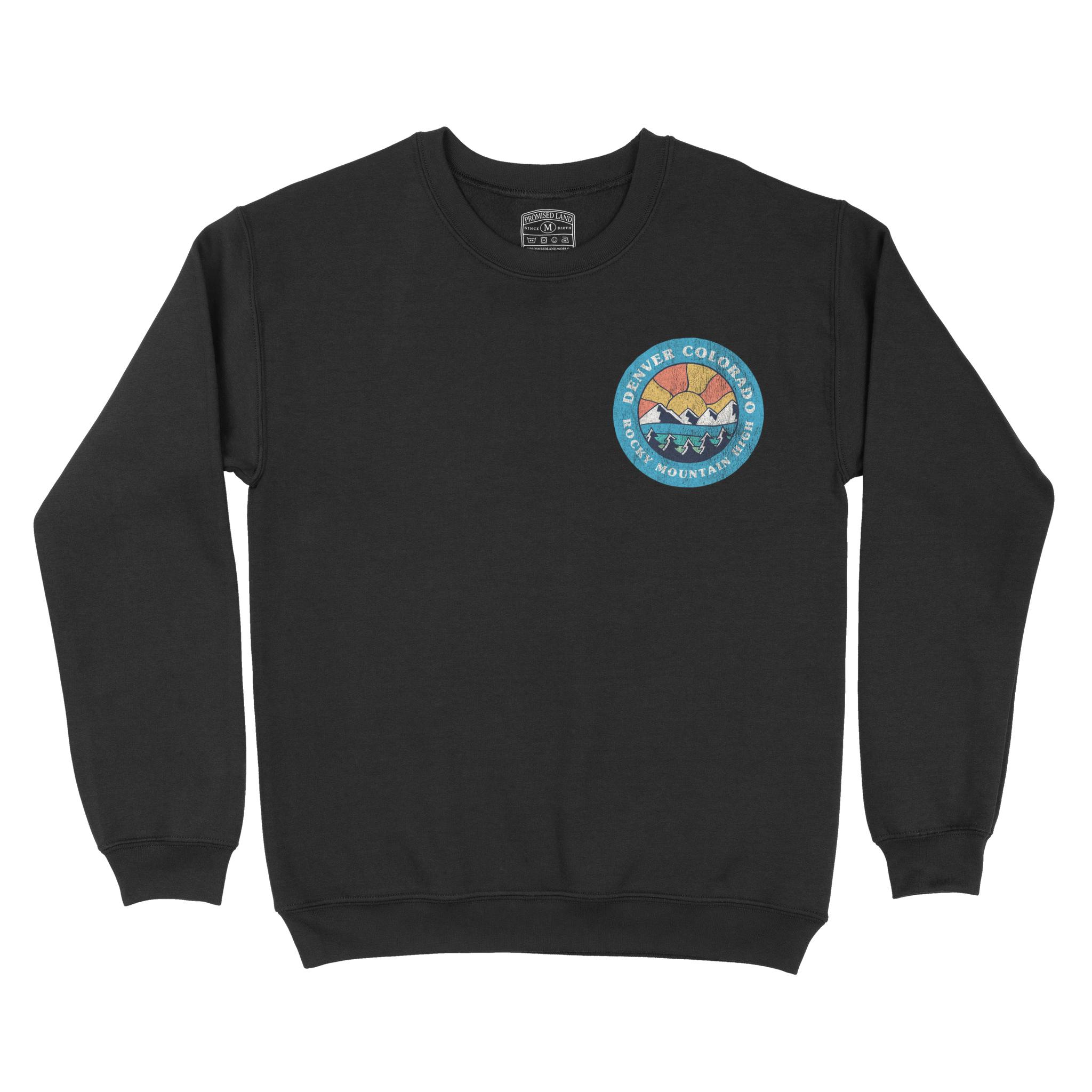 Denver Crewneck in Black - front view