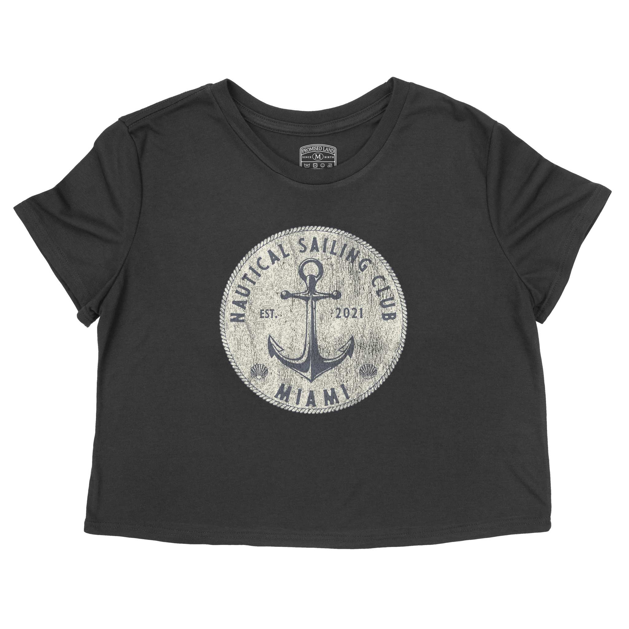 Miami Anchor Daddy Cropped Tee Black front