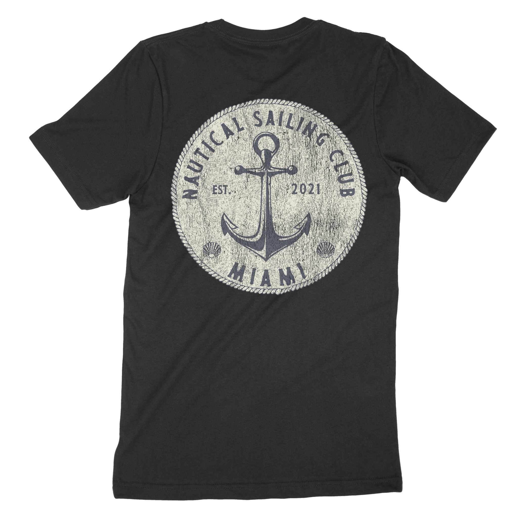 Miami Anchor Daddy T-Shirt Black back