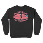 Asbury Park Surfboard 3 Crewneck in Black - back view