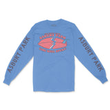 Asbury Park Surfboard 3 Longsleeve in Carolina Blue - front with sleeves view