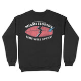 Miami Crewneck in Black - back view