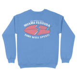 Miami Crewneck in Carolina Blue - back view