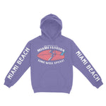 Miami Hoodie in Violet - front-sleeves view