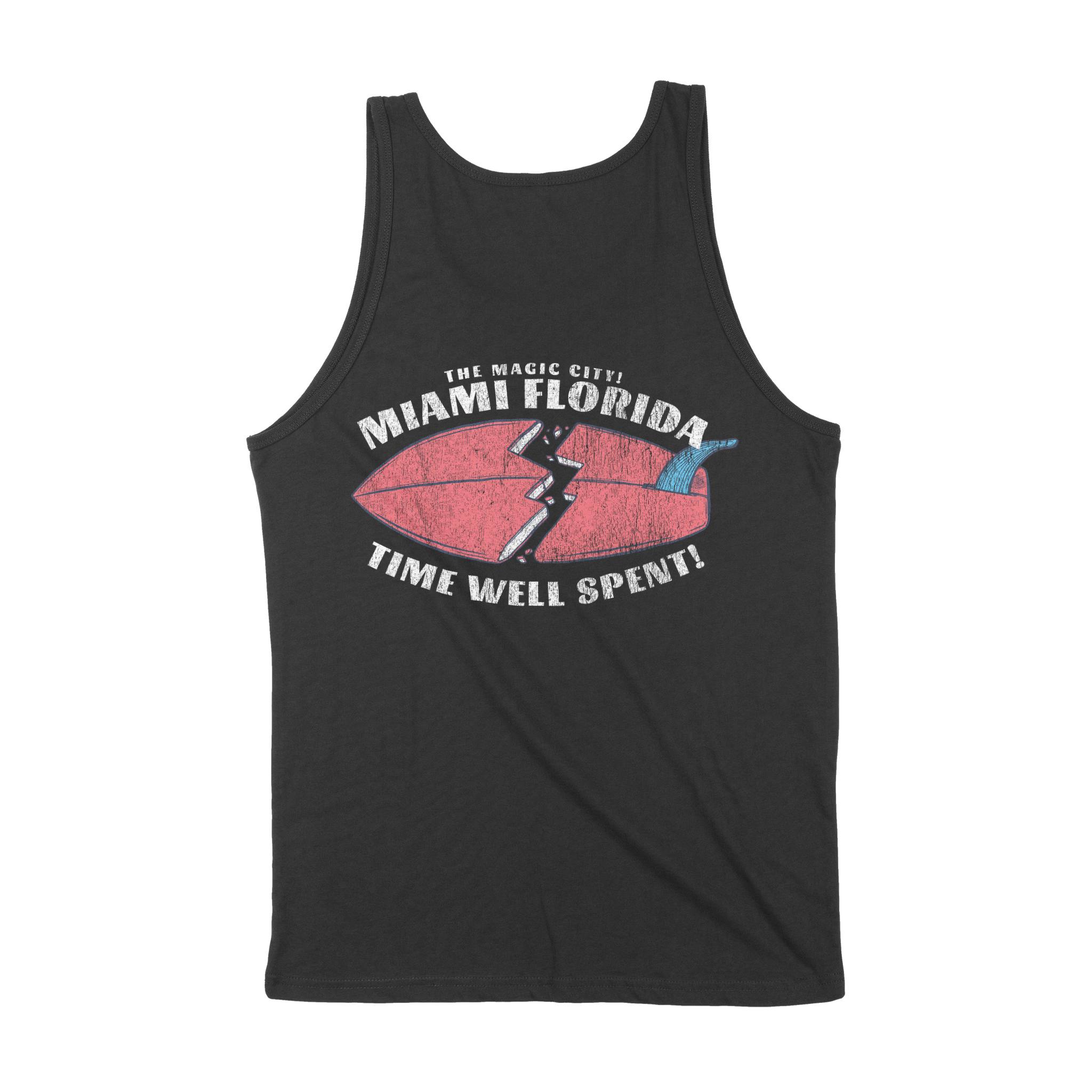 Miami Tank Top in Black - back view