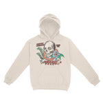 Asbury Park Skull Tropical Hoodie in Natural - front view