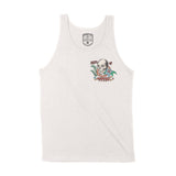 Asbury Park Skull Tropical Tank Top in Vintage - front view