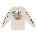 Asbury Park Skull Tropical Longsleeve in Natural - front with sleeves view
