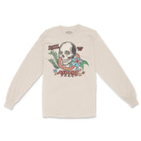 Asbury Park Skull Tropical Longsleeve in Natural - front view