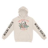 Miami Hoodie in Natural - front-sleeves view