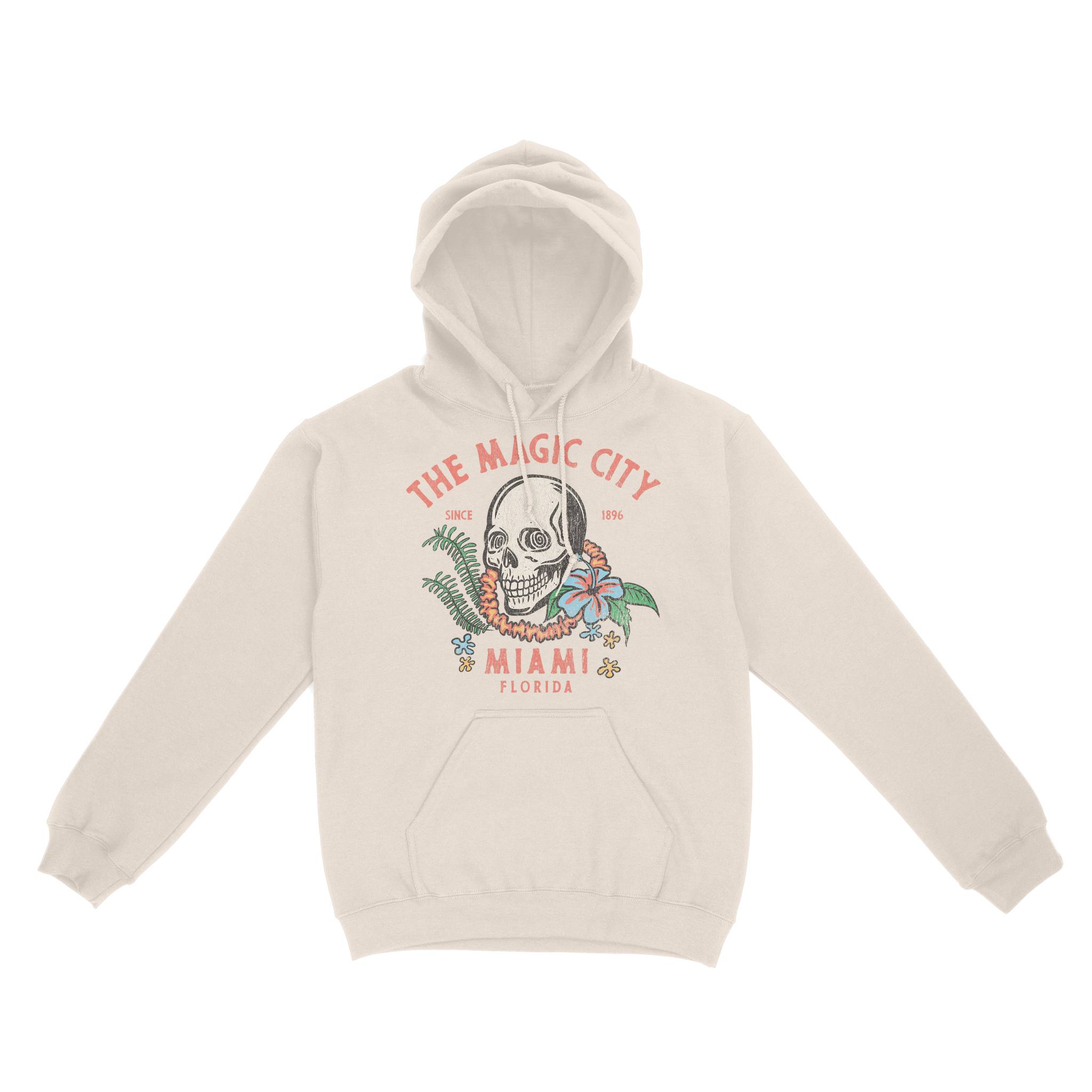 Miami Hoodie in Natural - front view