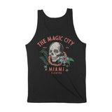 Miami Skull Tropical Tank Top Black back