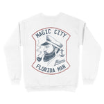 Miami Crewneck in White - back view