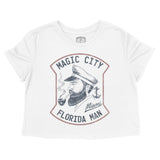 Miami Hey Sailor Cropped Tee White front