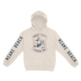 Miami Hey Sailor Hoodie in Natural - front view with sleeves