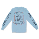 Miami Hey Sailor Longsleeve in Light Blue - front view with sleeves