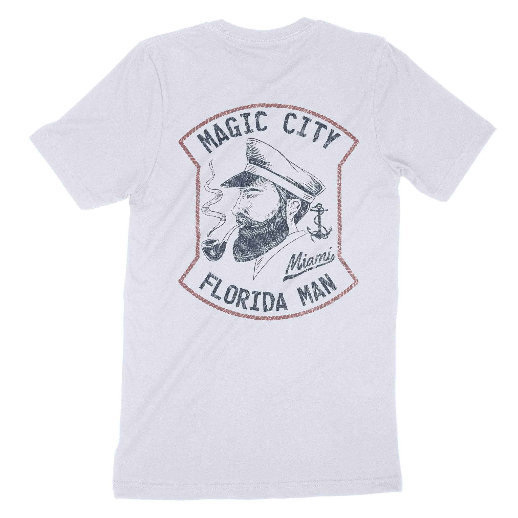 Miami Hey Sailor T-Shirt in Light Blue - back view