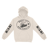 Miami Hoodie in Natural - front-sleeves view