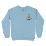 Miami Tattoo Anchor Crewneck Light Blue front