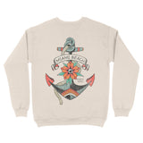 Miami Tattoo Anchor Crewneck in Natural - back view