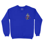 Miami Tattoo Anchor Crewneck Neon Blue front