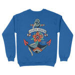 Miami Tattoo Anchor Crewneck Sapphire back
