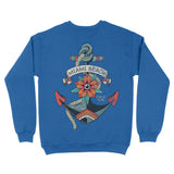 Miami Tattoo Anchor Crewneck Sapphire back