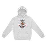 Miami Tattoo Anchor Hoodie White front