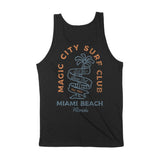 Miami Palm Tree Tank Top Black back