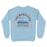 Miami Crewneck in Light Blue - back view