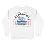 Miami Crewneck in White - back view