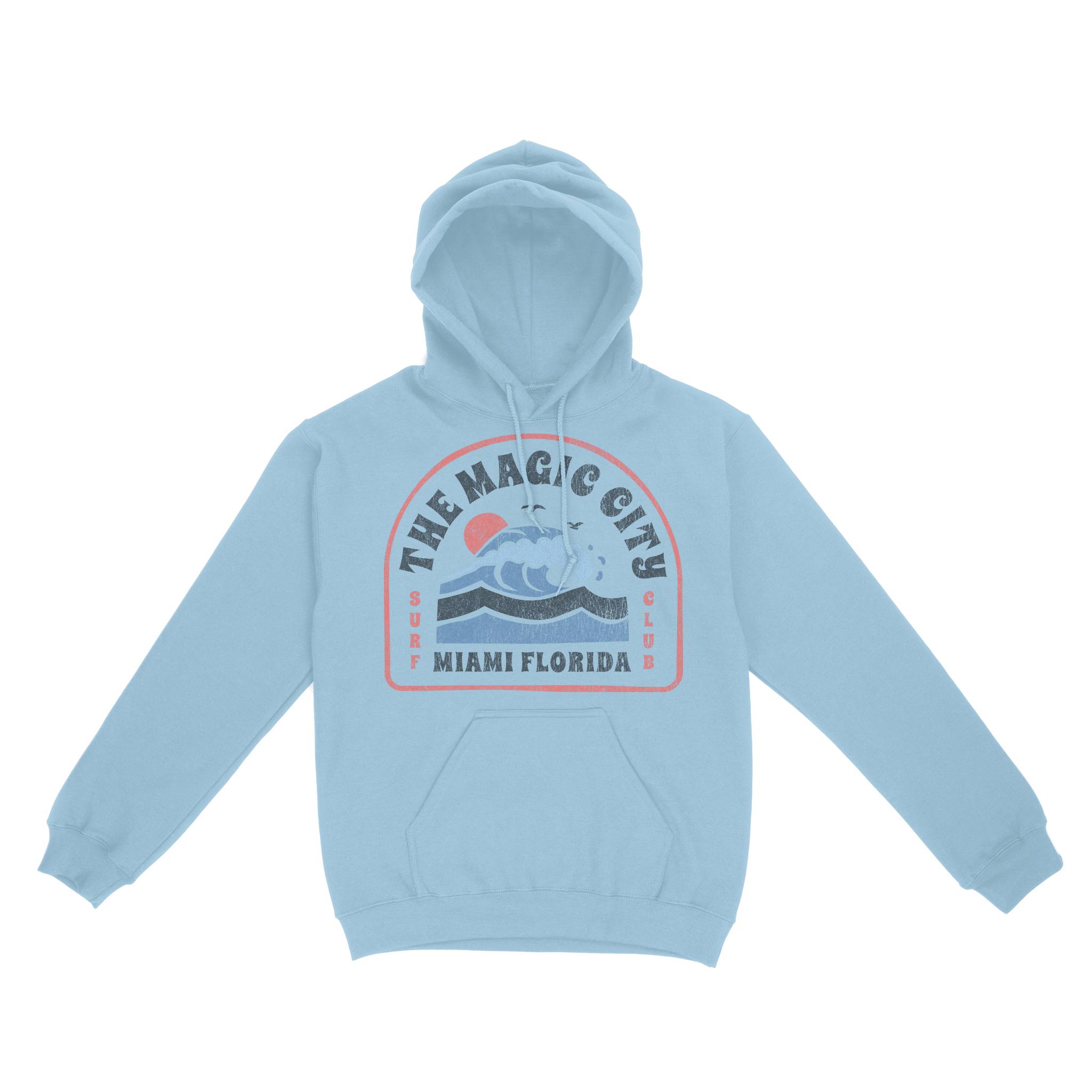 Miami Hoodie in Light Blue - front view