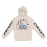 Miami Hoodie in Natural - front-sleeves view