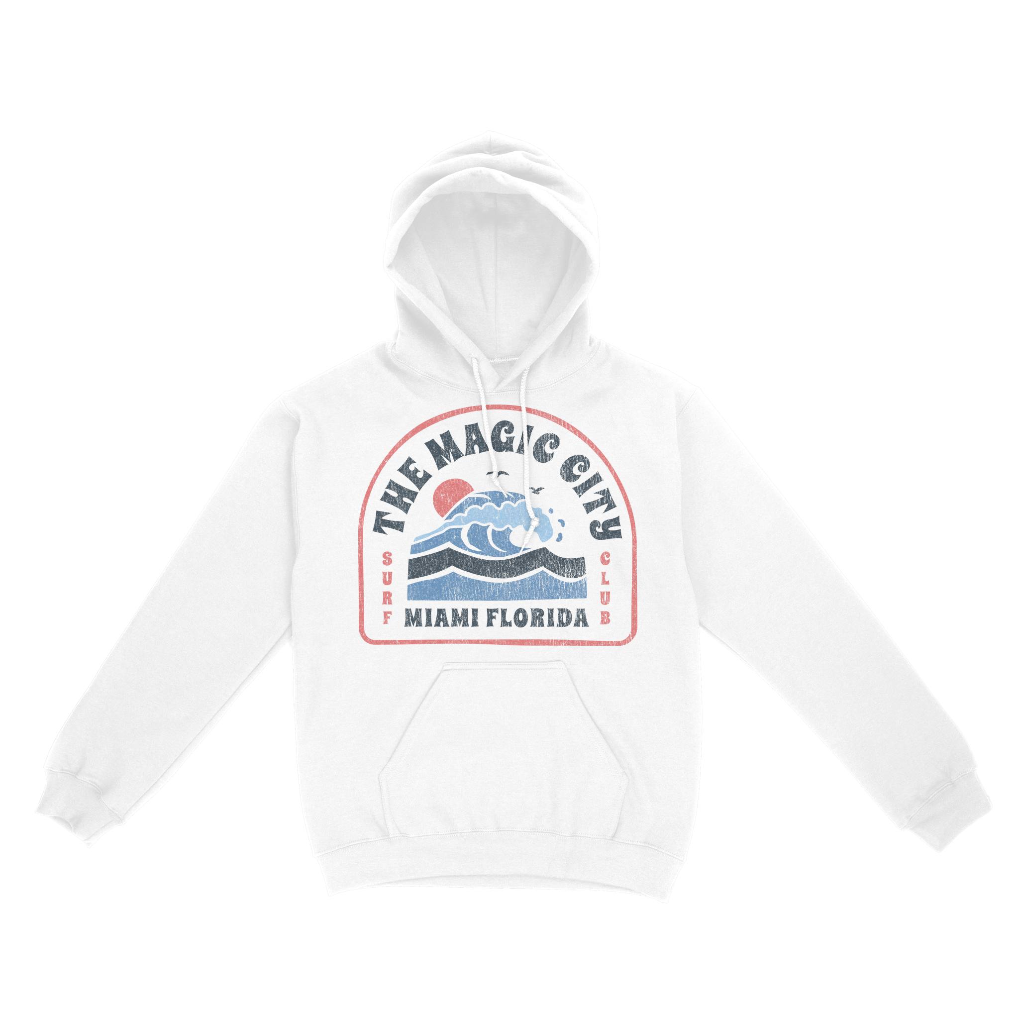 Miami Hoodie in White - front view