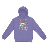 Asbury Park Catch Waves Hoodie in Violet - front view