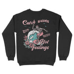 Miami Crewneck in Black - back view