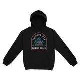 Miami 3 Palm Hoodie Black front