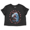 Asbury Park Wave Snake Cropped Tee in Black - front view