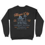 Miami Crewneck in Black - back view